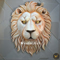 Lion Face Wall Hanging Mural 5×4 ft | Majestic 3D Artwork